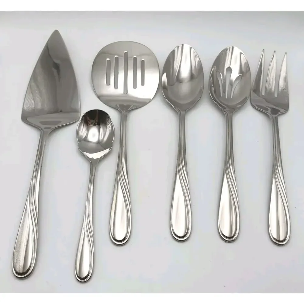 Lenox Summerville 6 Piece Serving Hostess Set 18/10 Stainless Flatware Vietnam